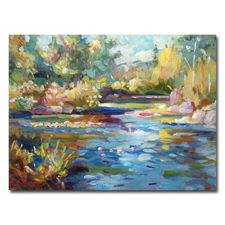 Trademark Fine Art David Lloyd Glover 'Summer Pond' Canvas, 18x24 DLG0322-C1824GG